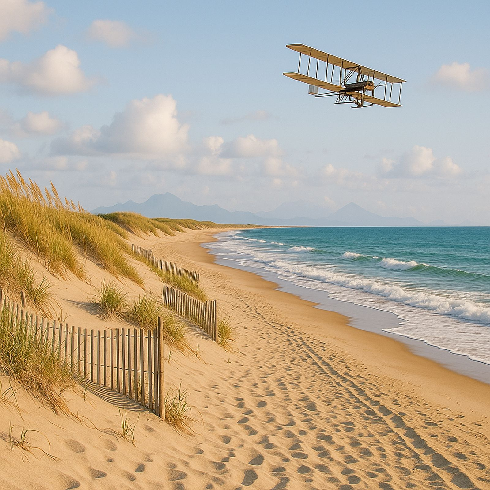 Family walking from the dunes toward the ocean
